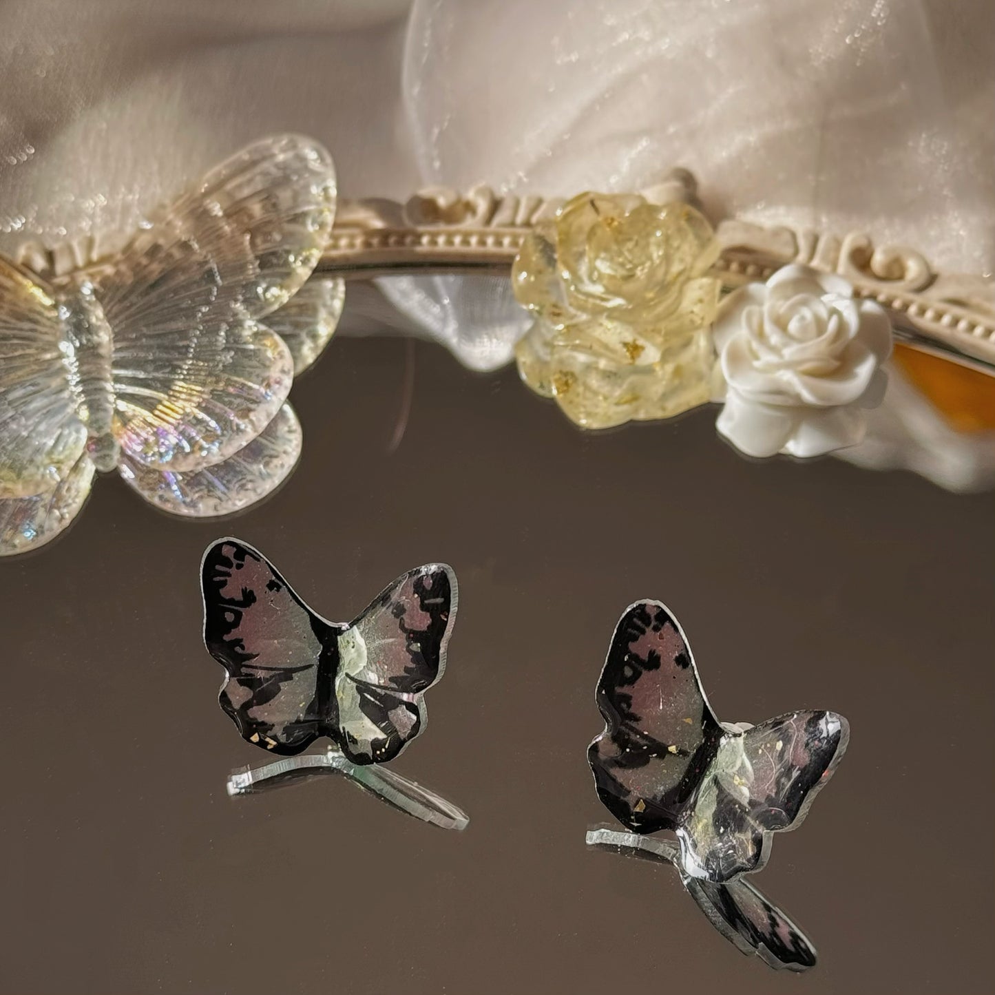 Ethereal Transparent Butterfly Earrings