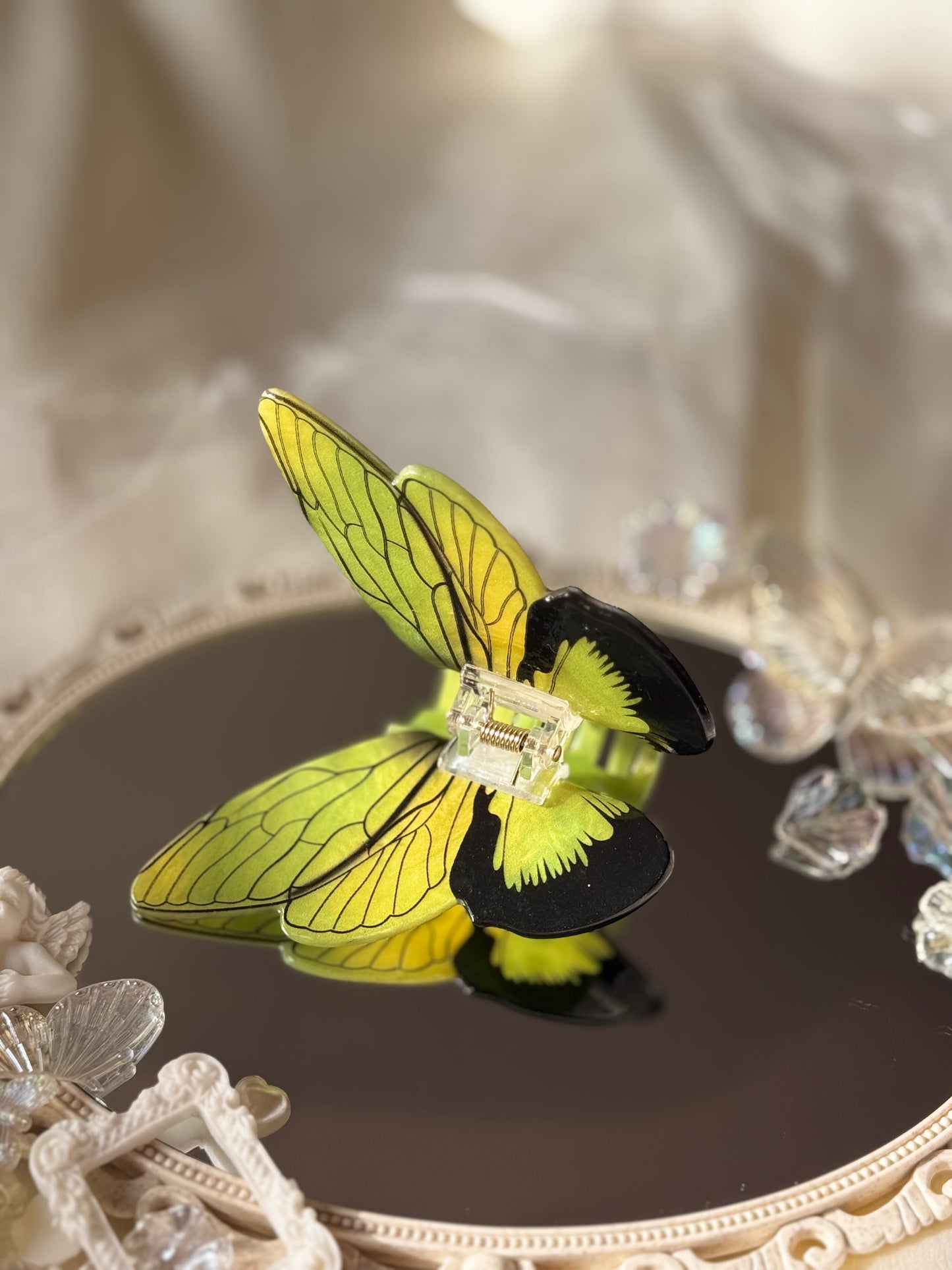 Butterfly Shark Hair Claw – Soft Yet Bold