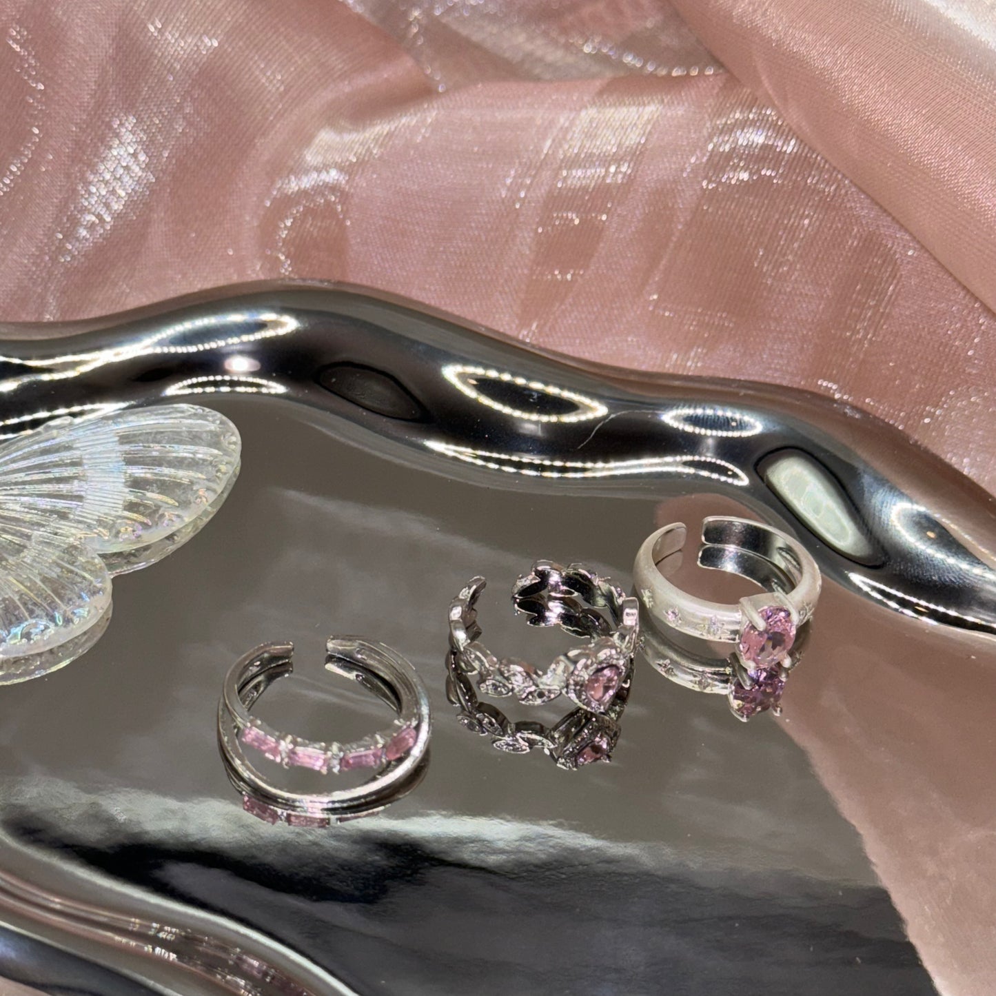 Sakura Sparkle ring sæt