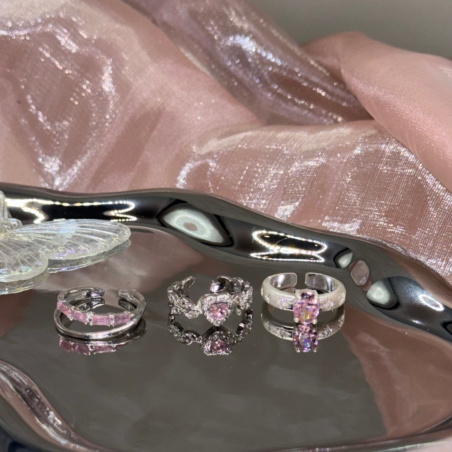 Sakura Sparkle ring sæt