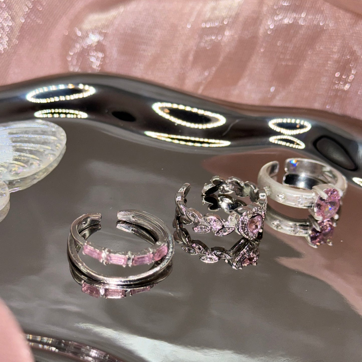 Sakura Sparkle ring sæt