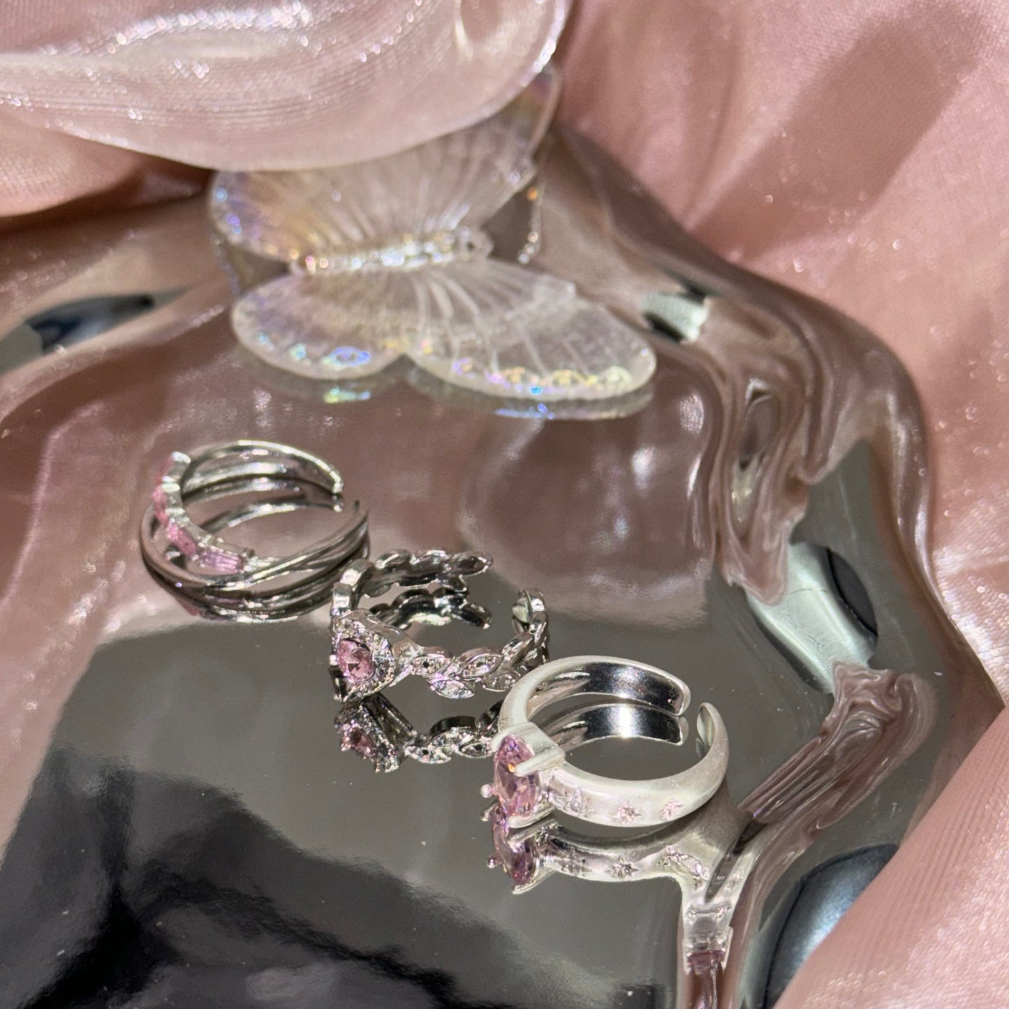 Sakura Sparkle ring sæt