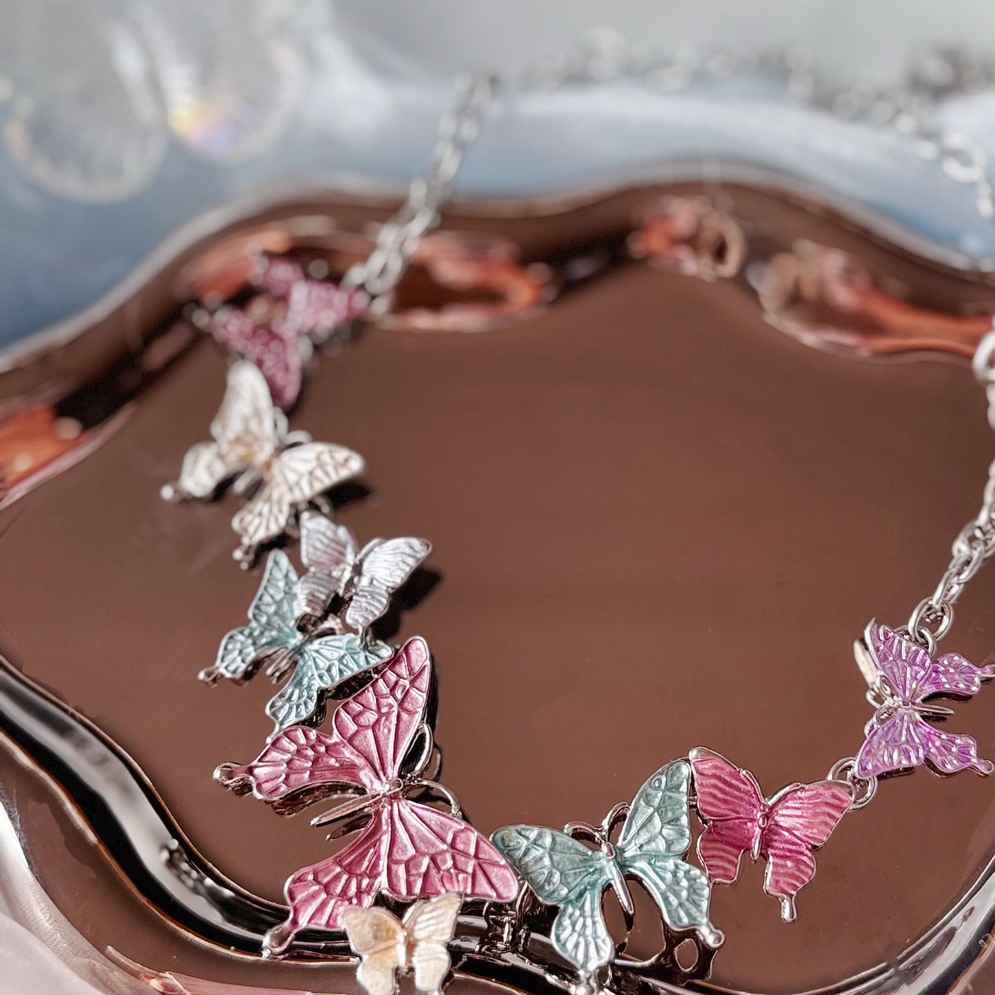 Whimsical Butterfly Choker Necklace