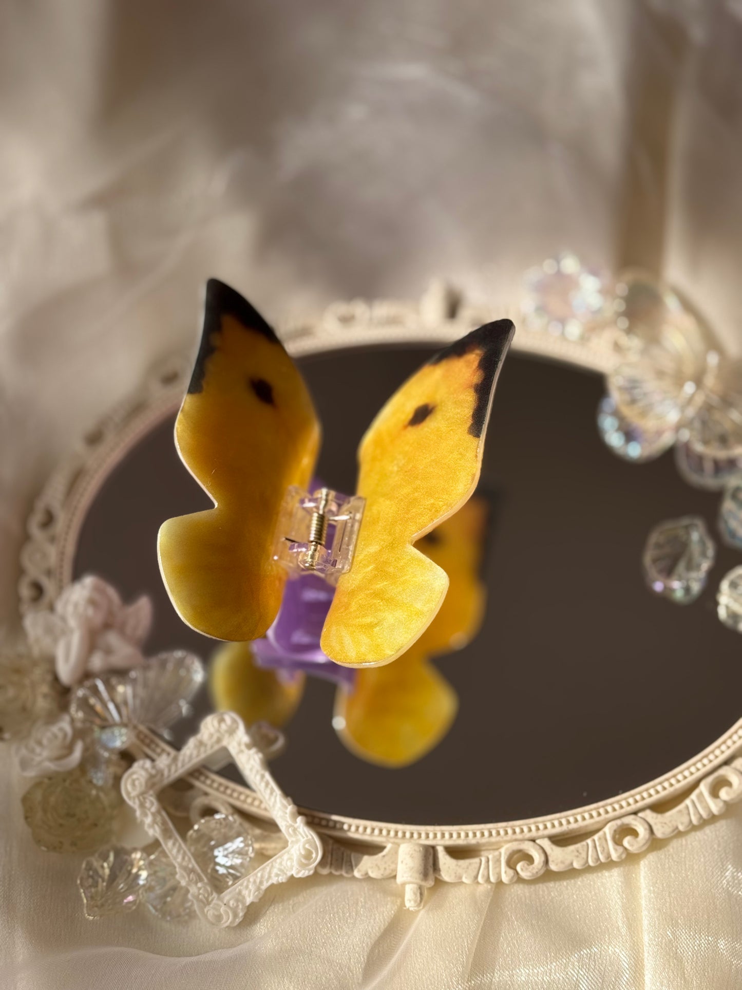 Butterfly Shark Hair Claw – Soft Yet Bold