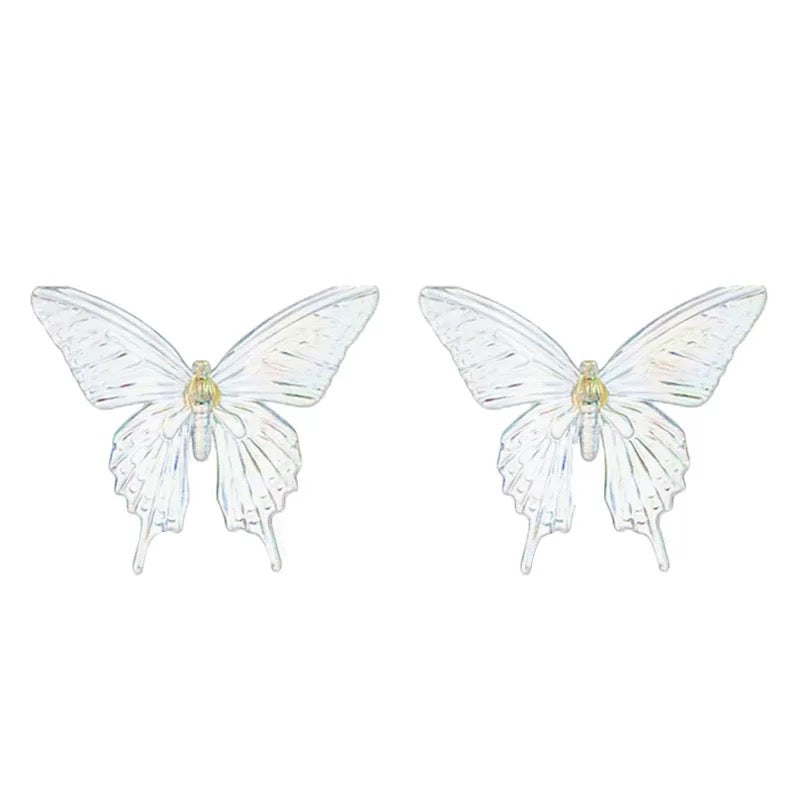 Enchanted Butterfly Iridescent Statement Earrings