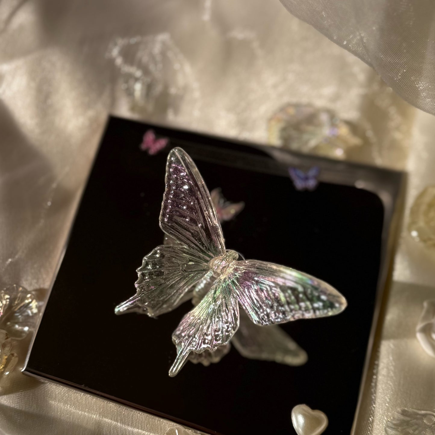 Enchanted Butterfly Iridescent Statement Earrings