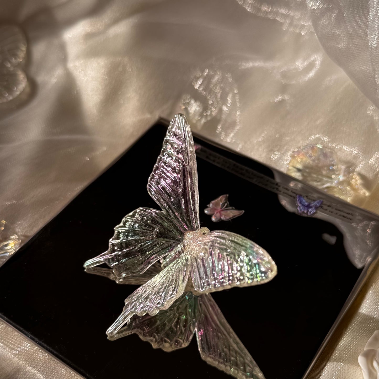 Enchanted Butterfly Iridescent Statement Earrings