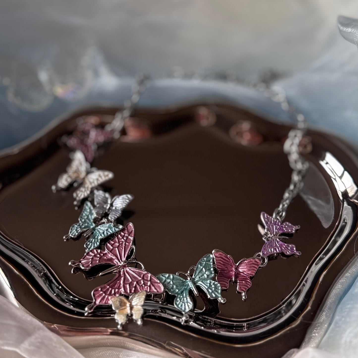 Whimsical Butterfly Choker Necklace