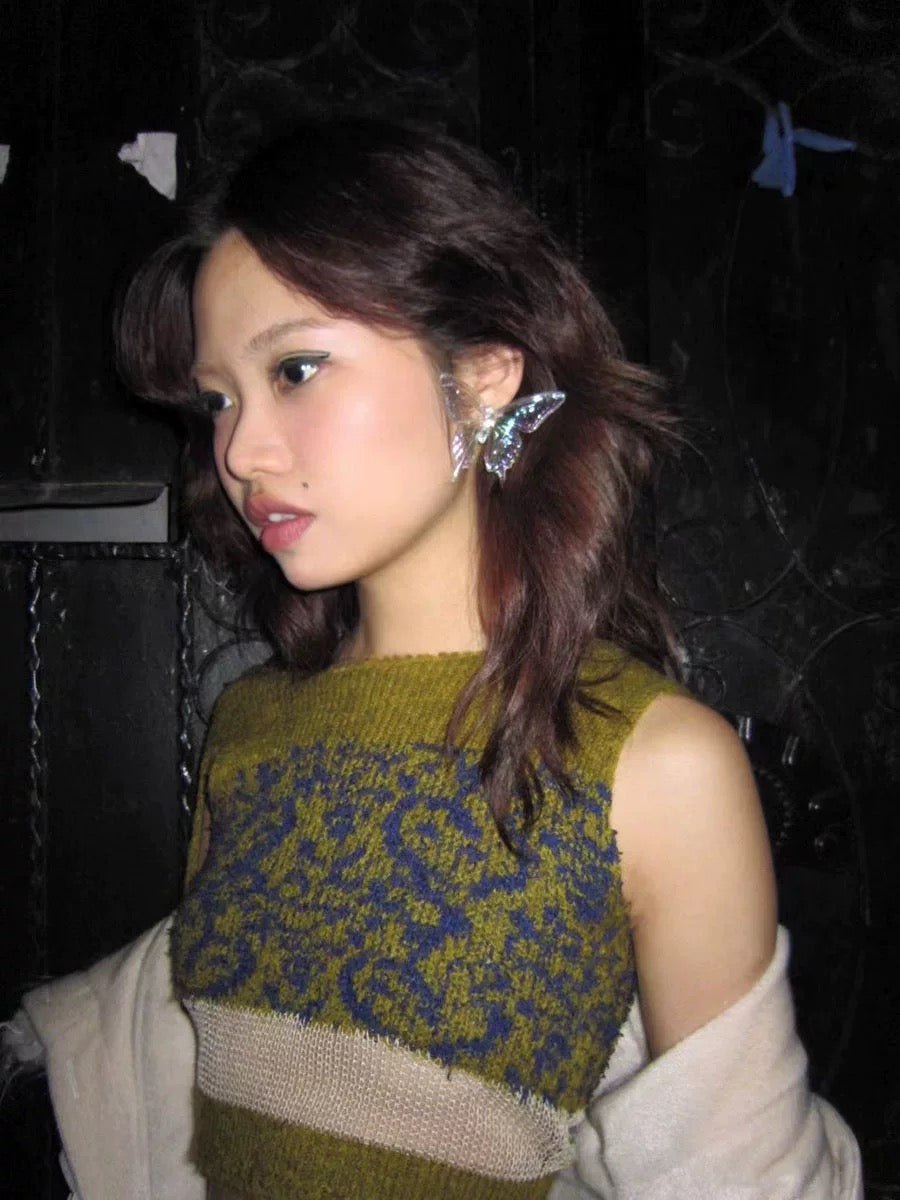 Enchanted Butterfly Iridescent Statement Earrings
