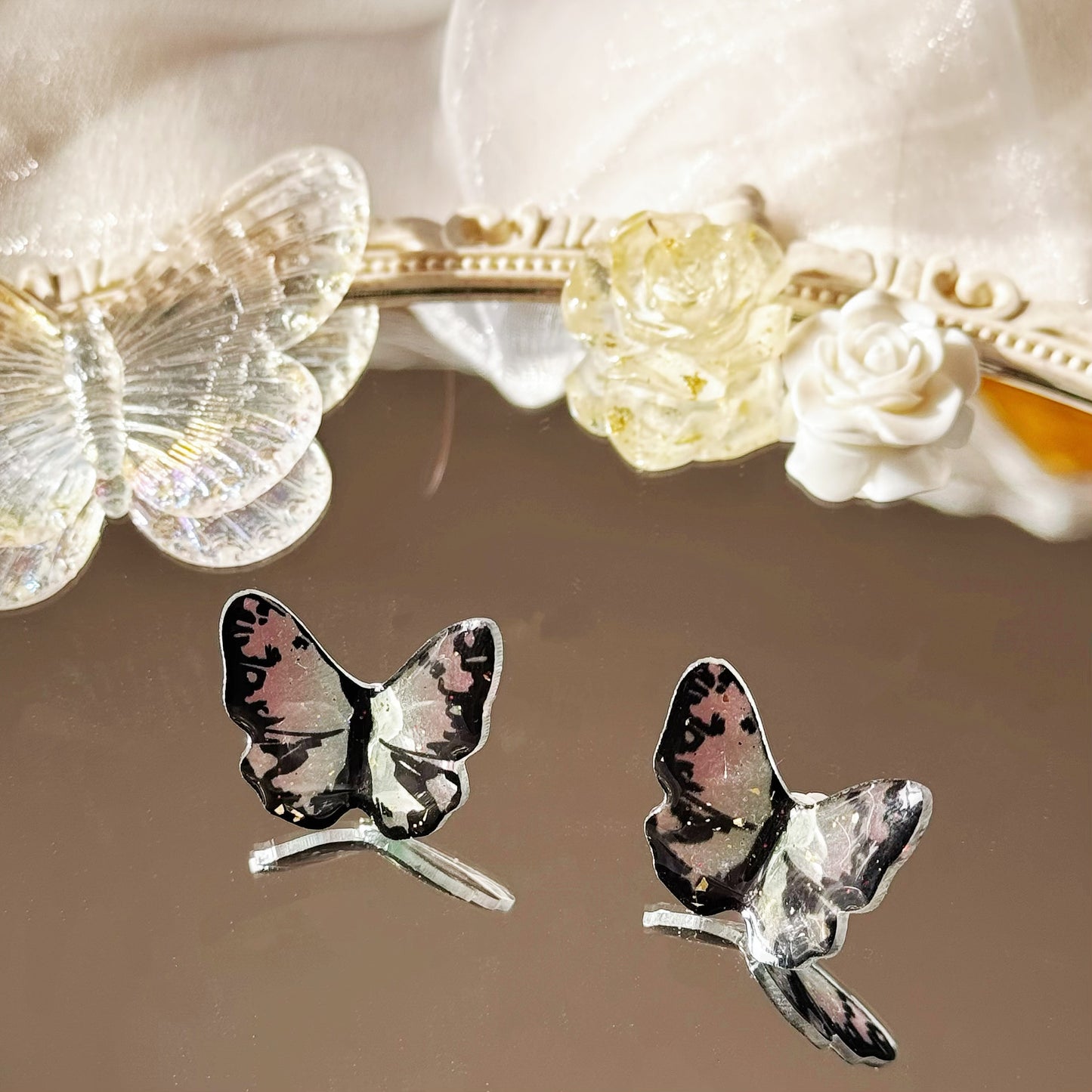 Ethereal Transparent Butterfly Earrings
