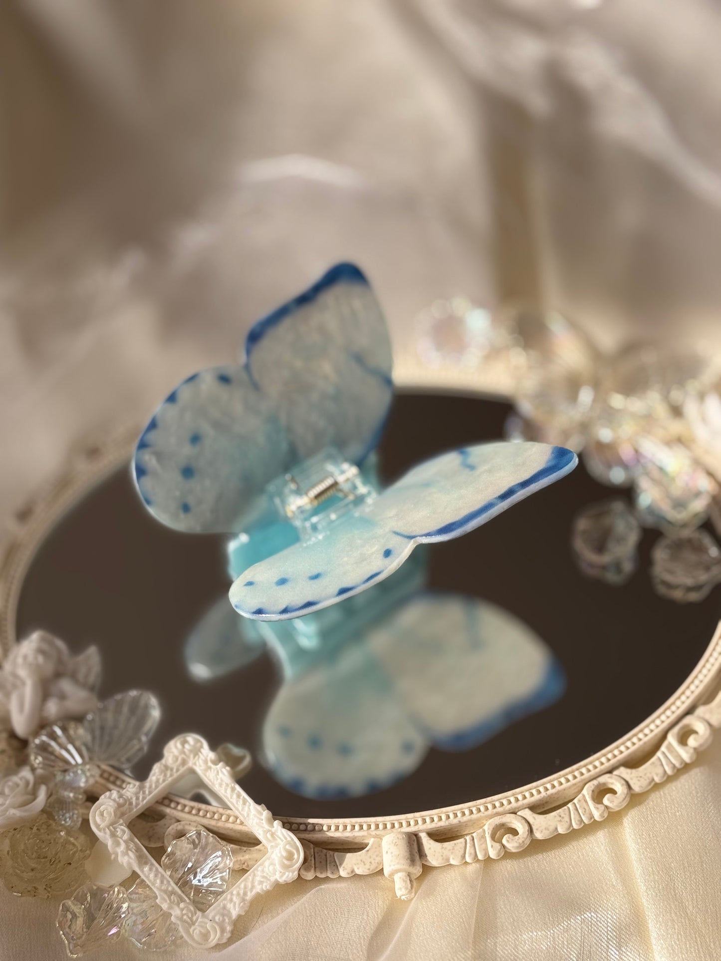 Butterfly Shark Hair Claw – Soft Yet Bold