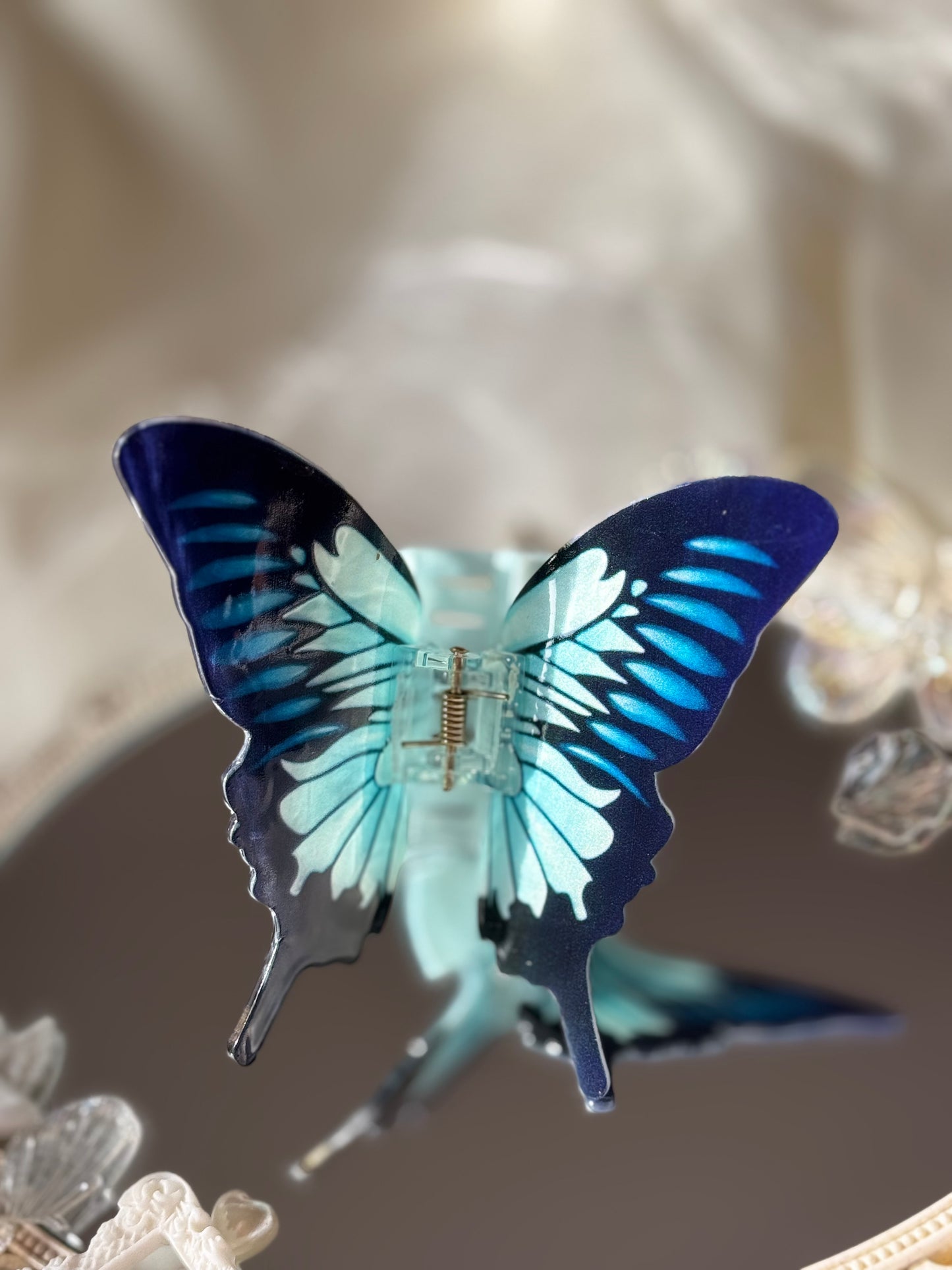 Butterfly Shark Hair Claw – Soft Yet Bold